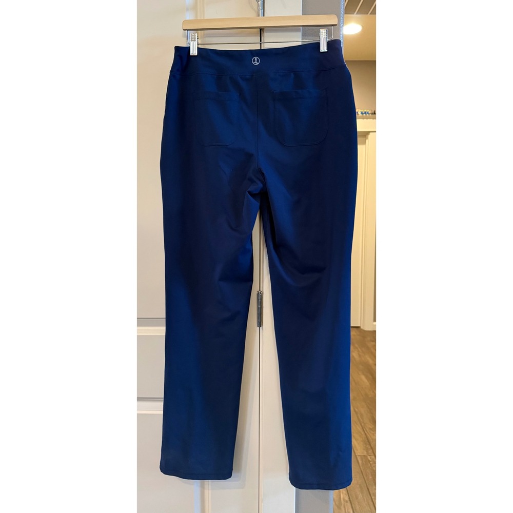 Lands' End Women's Navy Blue Casual Knit M/T (Medium Tall) Straight Leg Pants - Picture 4 of 7